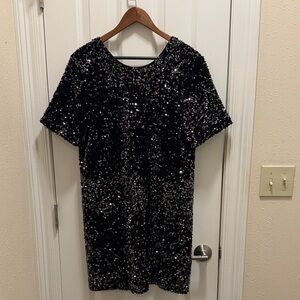 Black Sequin Dress